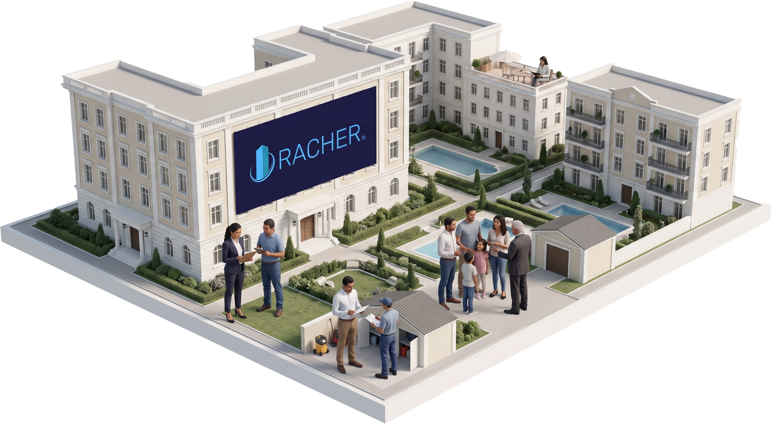Comunidad RACHER — administración profesional de condominios