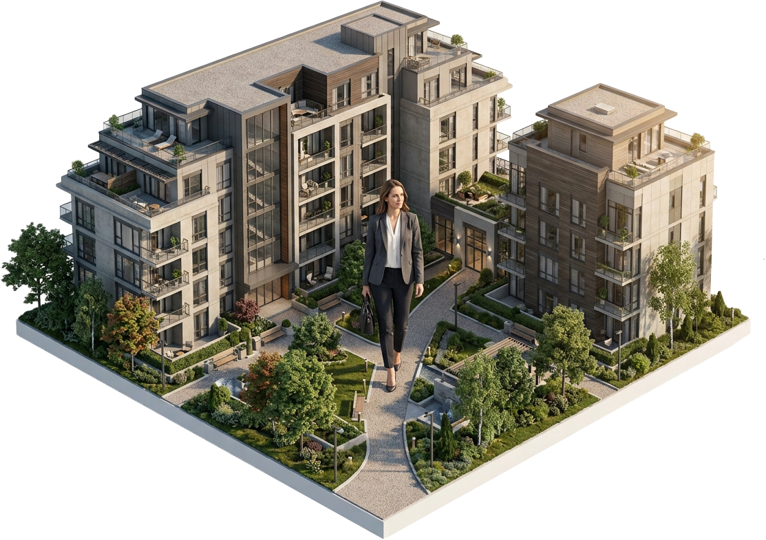 Administradora certificada RACHER frente a un desarrollo residencial en condominio