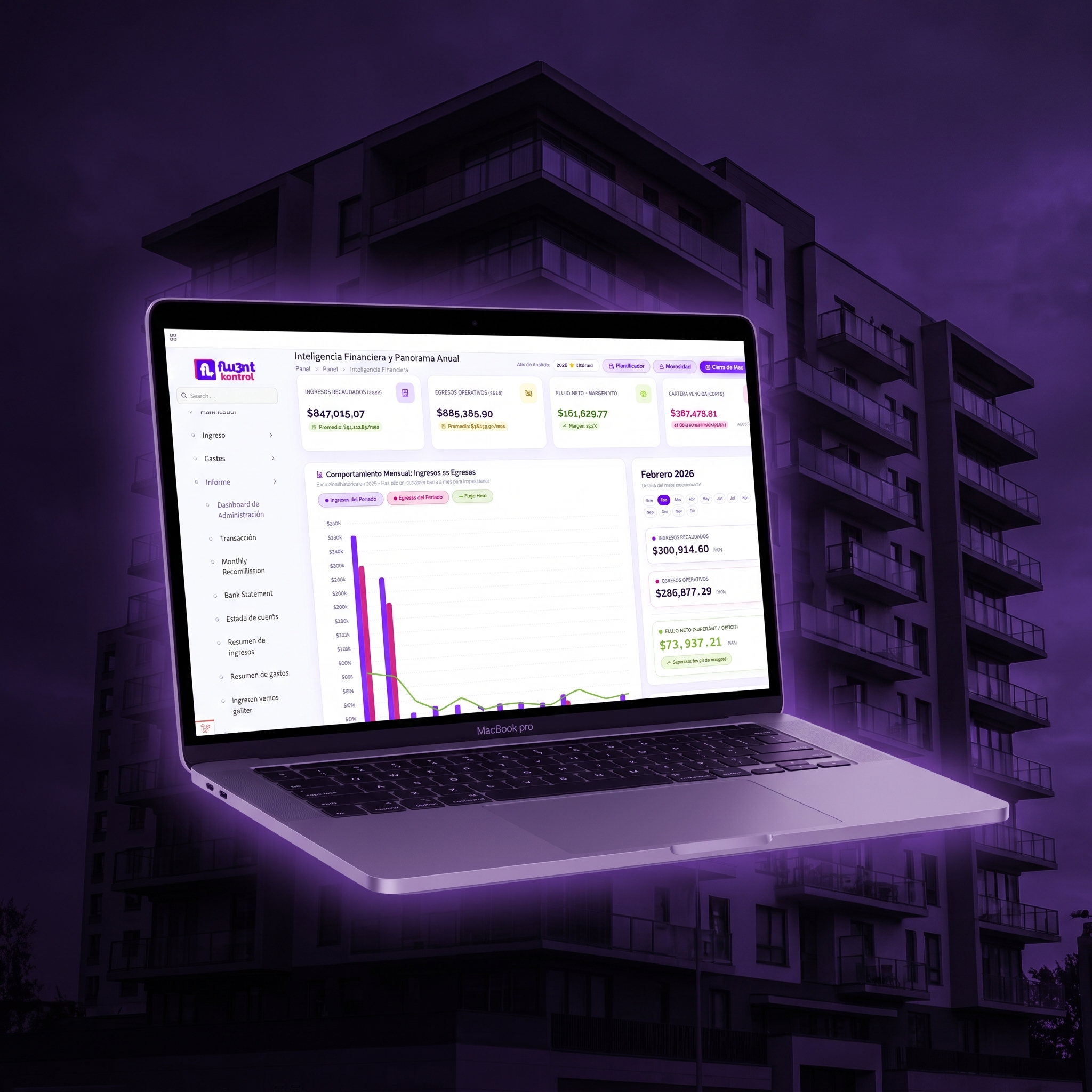 Su condominio organizado en un solo lugar con Flu3nt Kontrol